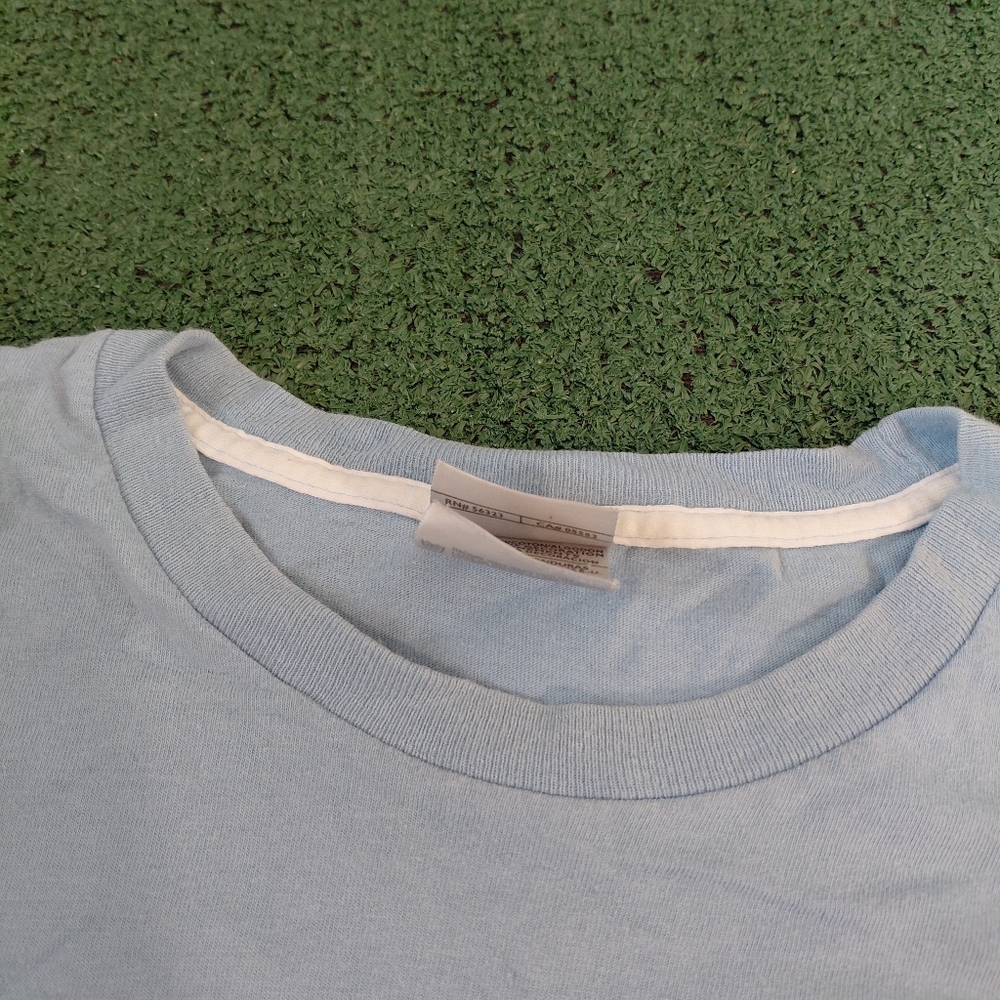 VINTAGE Nike Light Blue Embroidered Logo T Shirt Size XL - Picture 7 of 9